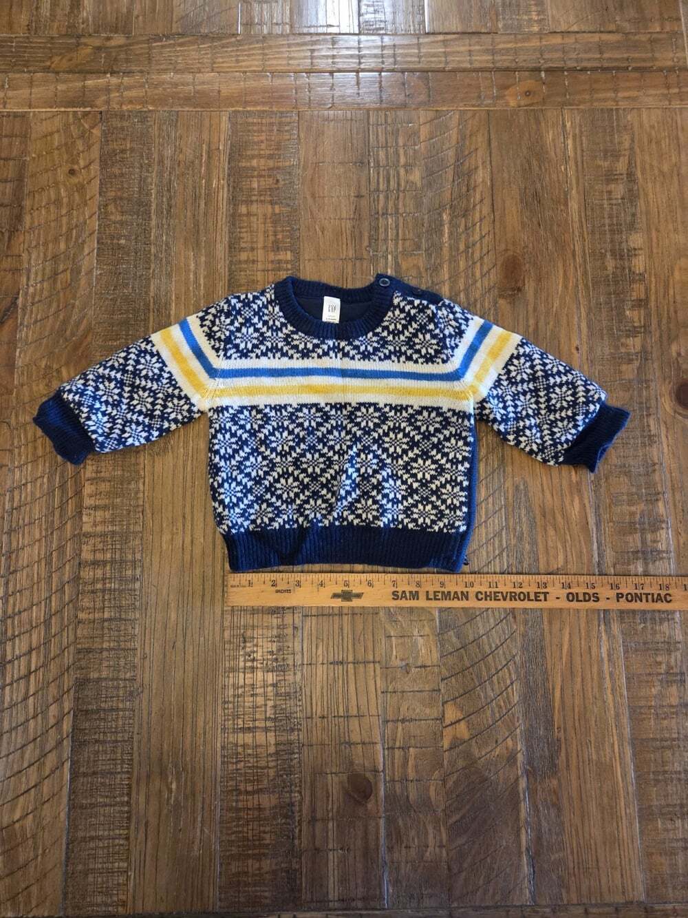 Vintage Baby Gap 6-12mo 100% Lambswool Lined 100%cotton Sweater